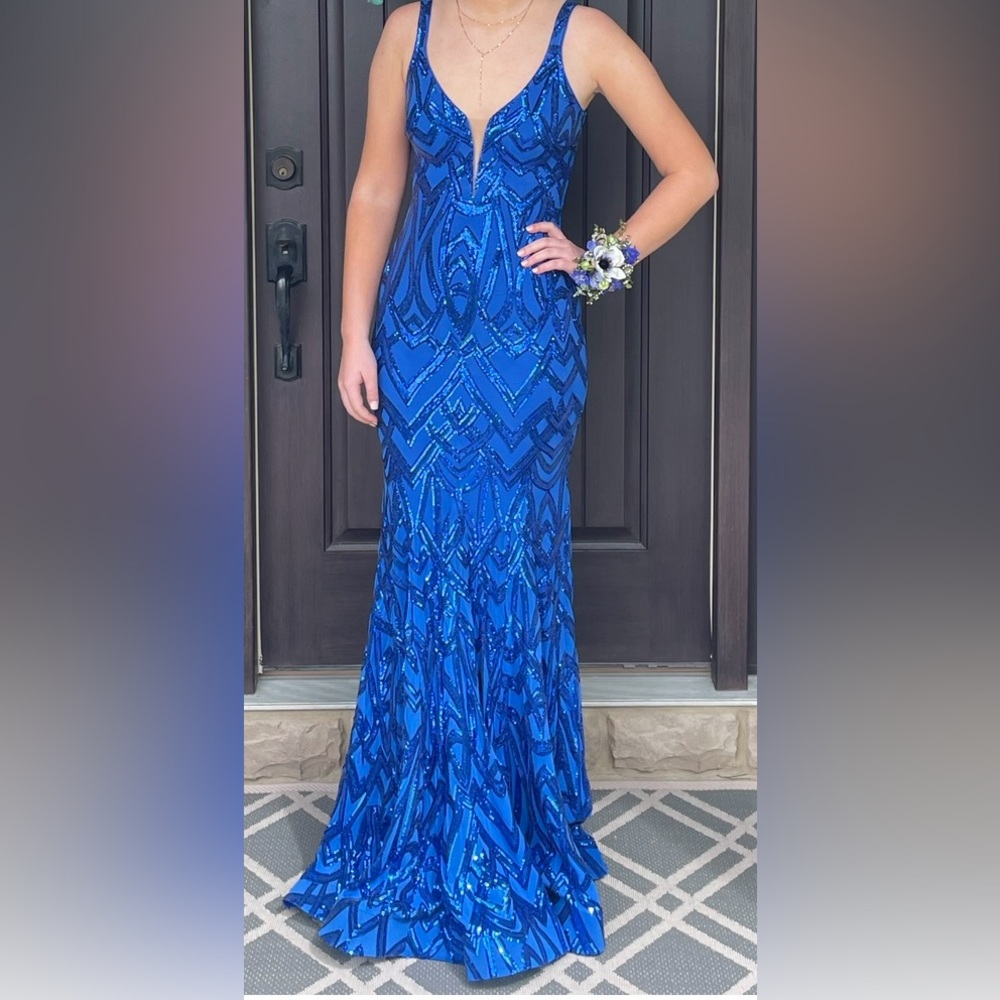 Jovani royal blue prom dress